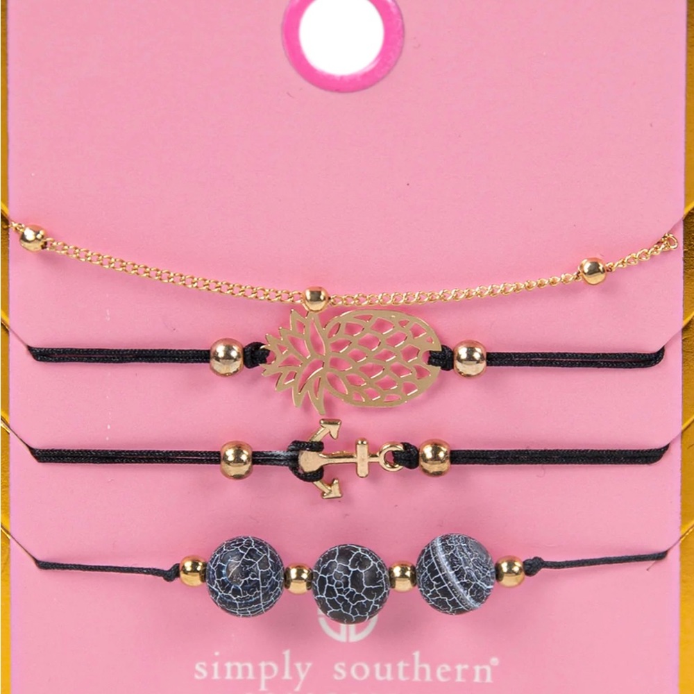 ⚓️🍍NWT SIMPLY SOUTHERN BRACELET SET - ANCHOR 🍍⚓️